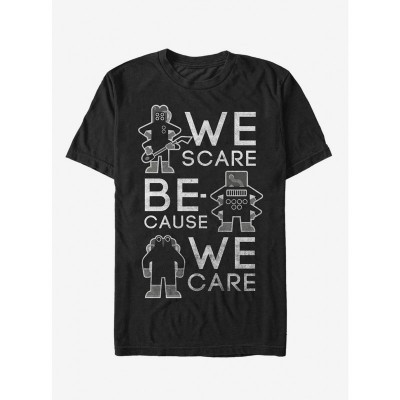 Disney Pixar Monsters Inc Scare Because We Care Unisex T-Shirt - Black