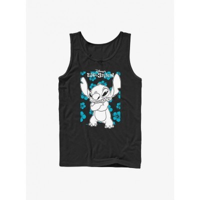 Disney Lilo & Stitch Unisex Tank Top - Grumpy Stitch Design - Black