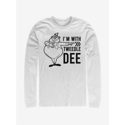 Disney Tweedle Dee from Alice In Wonderland Long Sleeve T-Shirt - Men's White