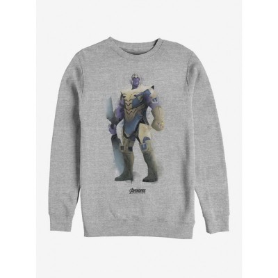 Marvel Thanos Art Heathered Sweatshirt - Grey for Men