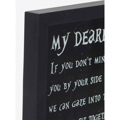 Disney The Nightmare Before Christmas Jack and Sally Love Story Framed Glass Wall Art