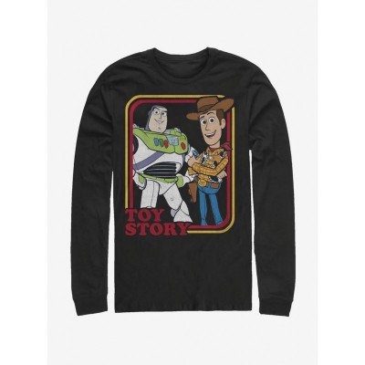 Disney Pixar Toy Story 4 Vintage Duo Men's Long Sleeve T-Shirt - Black