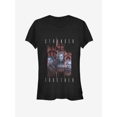 Marvel Heroines Endgame Trio Junior T-Shirt - Black