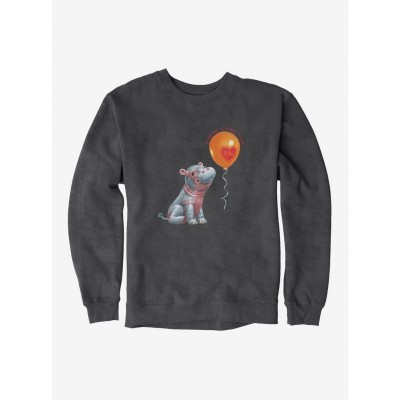 Fiona Hippo Valentine Heart Balloon Unisex Sweatshirt