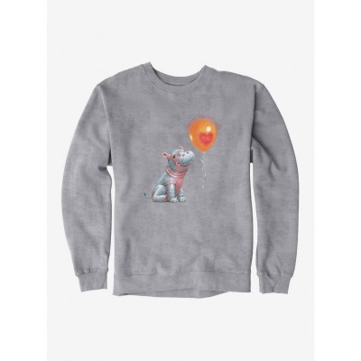 Fiona Hippo Valentine Heart Balloon Unisex Sweatshirt