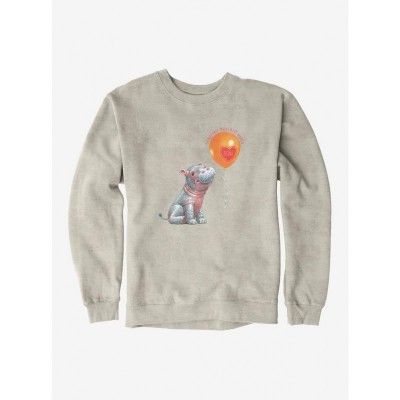 Fiona Hippo Valentine Heart Balloon Unisex Sweatshirt