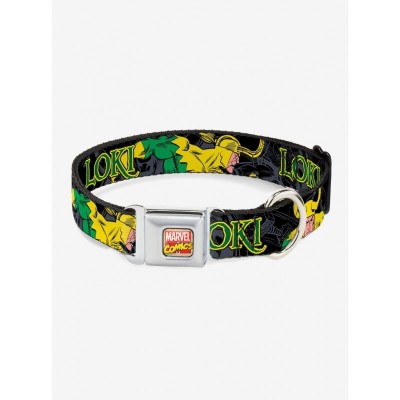 Marvel Loki Inspired Seatbelt Buckle Dog Collar