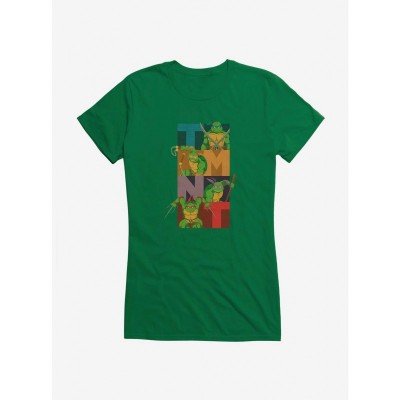Teenage Mutant Ninja Turtles Action Figures Print Girls T-Shirt