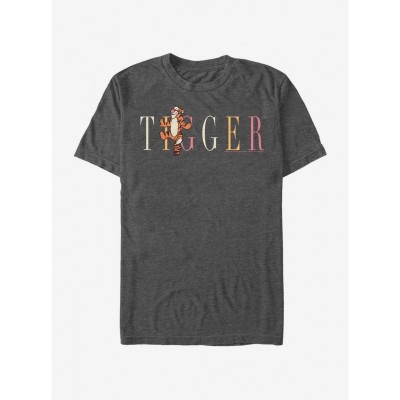 Disney Tigger Fashion T-Shirt for Men - Grey Lightweight Blend
