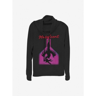 Disney Maleficent Black Cowl Neck Sweatshirt for Girls