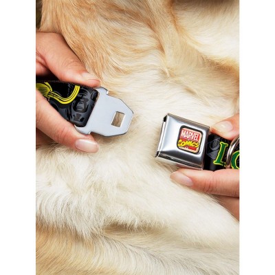 Marvel Loki Inspired Seatbelt Buckle Dog Collar