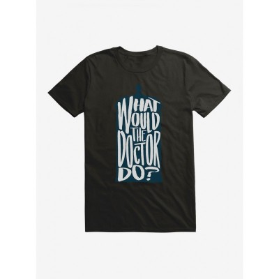 Doctor Who Inspired "What Would The Doctor Do" Lightweight Men's Cotton T-Shirt