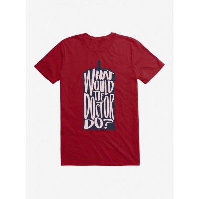 Doctor Who Inspired "What Would The Doctor Do" Lightweight Men's Cotton T-Shirt