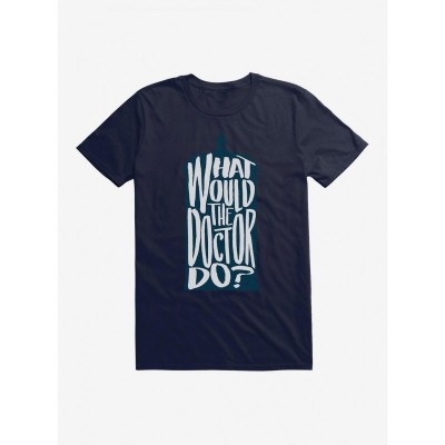 Doctor Who Inspired "What Would The Doctor Do" Lightweight Men's Cotton T-Shirt