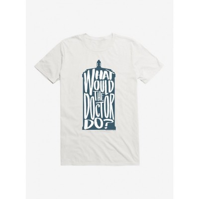 Doctor Who Inspired "What Would The Doctor Do" Lightweight Men's Cotton T-Shirt