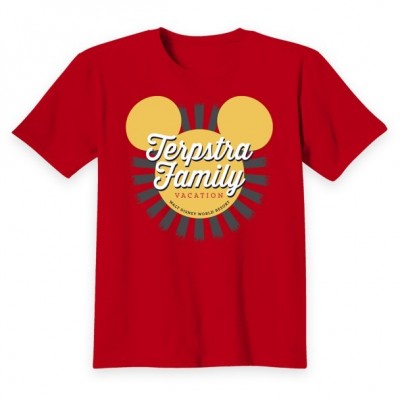 Kids' Customizable Walt Disney World Mickey Mouse Sunburst Family Vacation T-Shirt