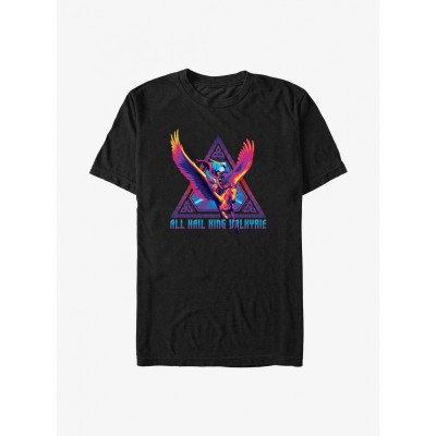 Marvel's Valkyrie Badge T-Shirt - Lightweight Cotton Men's Black