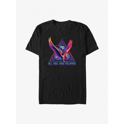 Marvel's Valkyrie Badge T-Shirt - Lightweight Cotton Men's Black