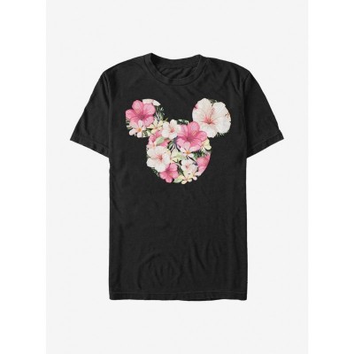 Disney Tropical Mickey Mouse T-Shirt - Lightweight Unisex Black