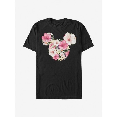 Disney Tropical Mickey Mouse T-Shirt - Lightweight Unisex Black