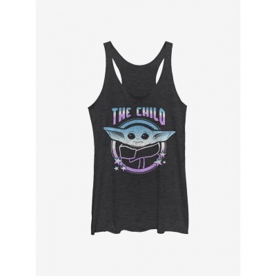Star Wars Mandalorian Child Star Frame Black Tank Top for Girls