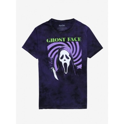 Scream Movie Ghost Face Tie-Dye Women's Boyfriend Tee