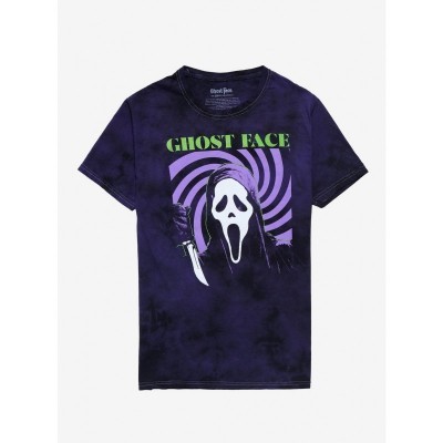 Scream Movie Ghost Face Tie-Dye Women's Boyfriend Tee
