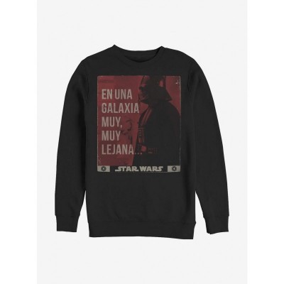 Star Wars Black Crew Sweatshirt for Men - Una Galaxia