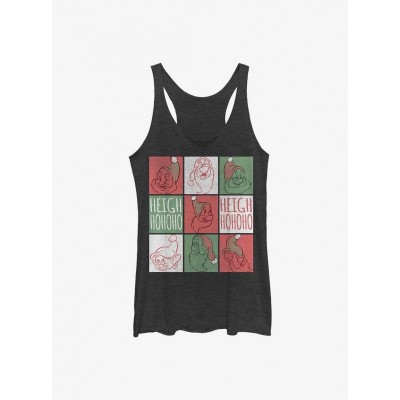 Disney Snow White Santa Design Girls Tank Top - Black