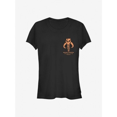 Mandalorian Mandalore Badge T-Shirt for Girls - Lightweight Black Cotton