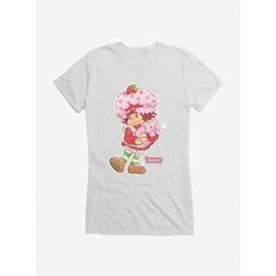 Strawberry Shortcake & Custard Kitty Junior Girls T-Shirt - White