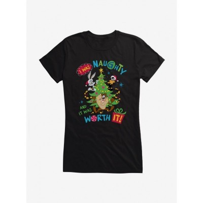 Looney Tunes Holiday Girls T-Shirt - I Was Naughty Edition