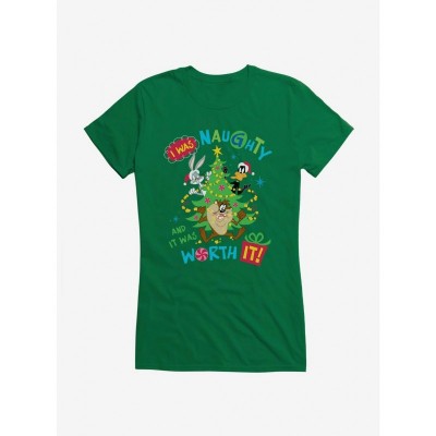 Looney Tunes Holiday Girls T-Shirt - I Was Naughty Edition