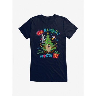 Looney Tunes Holiday Girls T-Shirt - I Was Naughty Edition